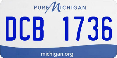 MI license plate DCB1736