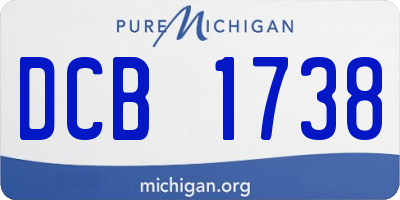 MI license plate DCB1738