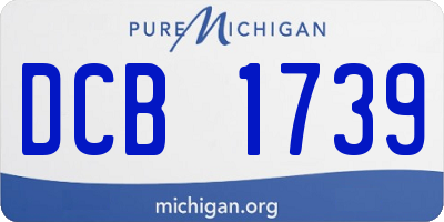 MI license plate DCB1739