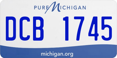 MI license plate DCB1745