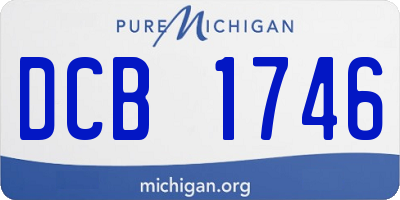 MI license plate DCB1746