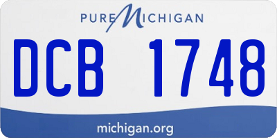 MI license plate DCB1748