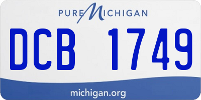 MI license plate DCB1749