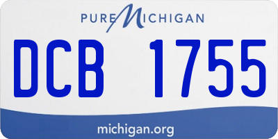 MI license plate DCB1755