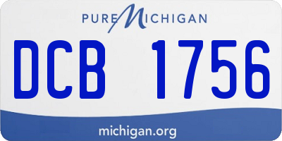 MI license plate DCB1756