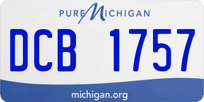 MI license plate DCB1757