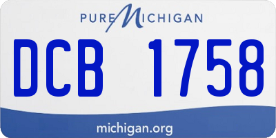 MI license plate DCB1758