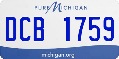 MI license plate DCB1759