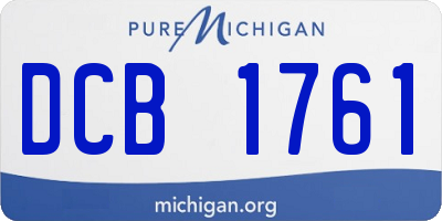 MI license plate DCB1761