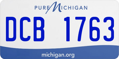 MI license plate DCB1763