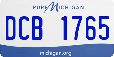 MI license plate DCB1765