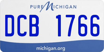 MI license plate DCB1766