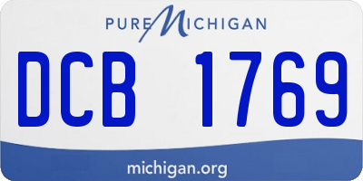 MI license plate DCB1769