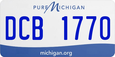 MI license plate DCB1770