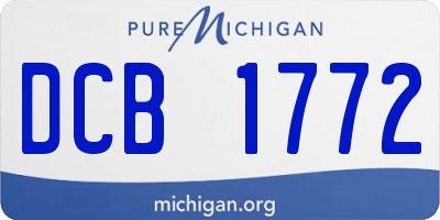 MI license plate DCB1772