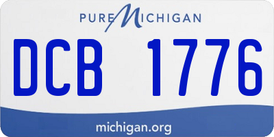 MI license plate DCB1776