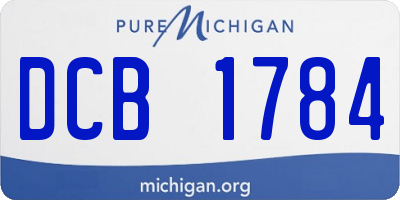 MI license plate DCB1784