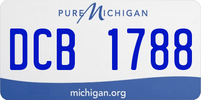 MI license plate DCB1788