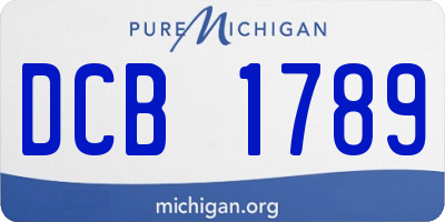 MI license plate DCB1789