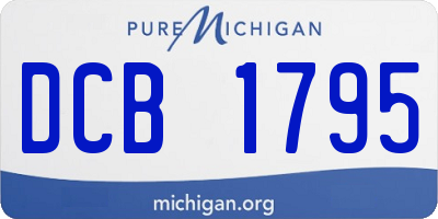 MI license plate DCB1795