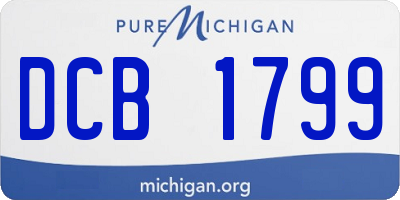 MI license plate DCB1799