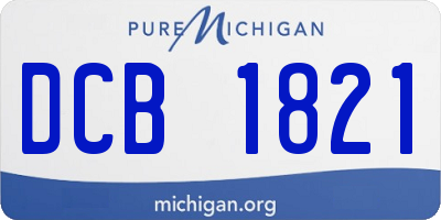 MI license plate DCB1821