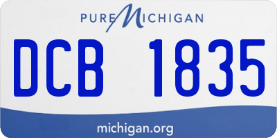MI license plate DCB1835