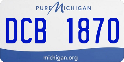 MI license plate DCB1870