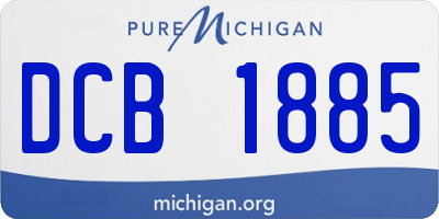 MI license plate DCB1885