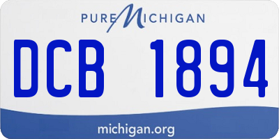 MI license plate DCB1894