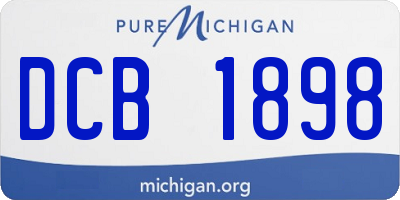 MI license plate DCB1898