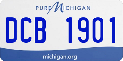 MI license plate DCB1901