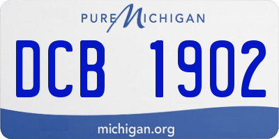 MI license plate DCB1902