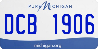 MI license plate DCB1906