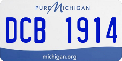 MI license plate DCB1914