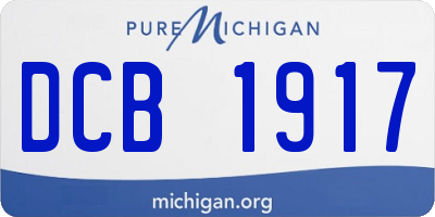 MI license plate DCB1917