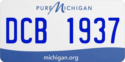 MI license plate DCB1937
