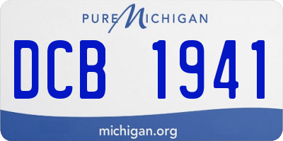 MI license plate DCB1941