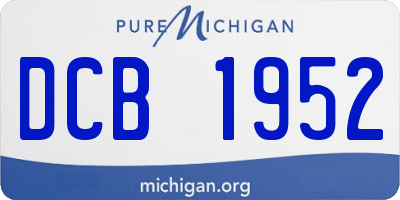 MI license plate DCB1952