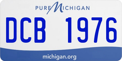 MI license plate DCB1976