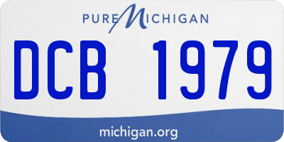 MI license plate DCB1979