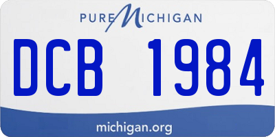 MI license plate DCB1984