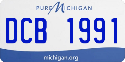 MI license plate DCB1991
