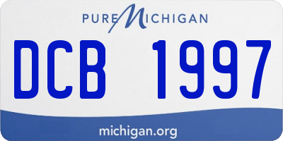 MI license plate DCB1997