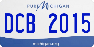 MI license plate DCB2015