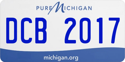 MI license plate DCB2017