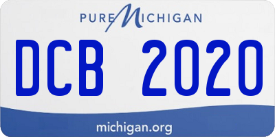 MI license plate DCB2020
