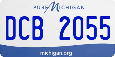 MI license plate DCB2055