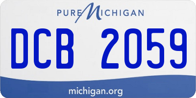MI license plate DCB2059