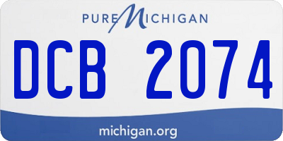 MI license plate DCB2074